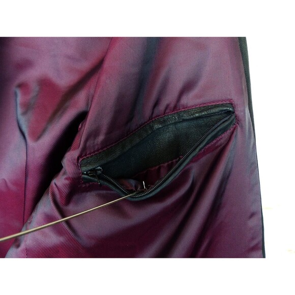 The Territory Ahead Pebbled Leather Jacket Mens S Black 3 Button Pockets VTG - Picture 14 of 15